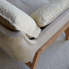 Woodnest - Solid Oak and Linen Fabric 2-Seat Sofa – image 8