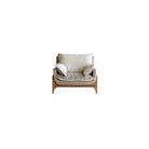 Woodnest - Solid Oak and Linen Fabric Armchair – image 7