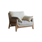 Woodnest - Solid Oak and Linen Fabric Armchair – image 8