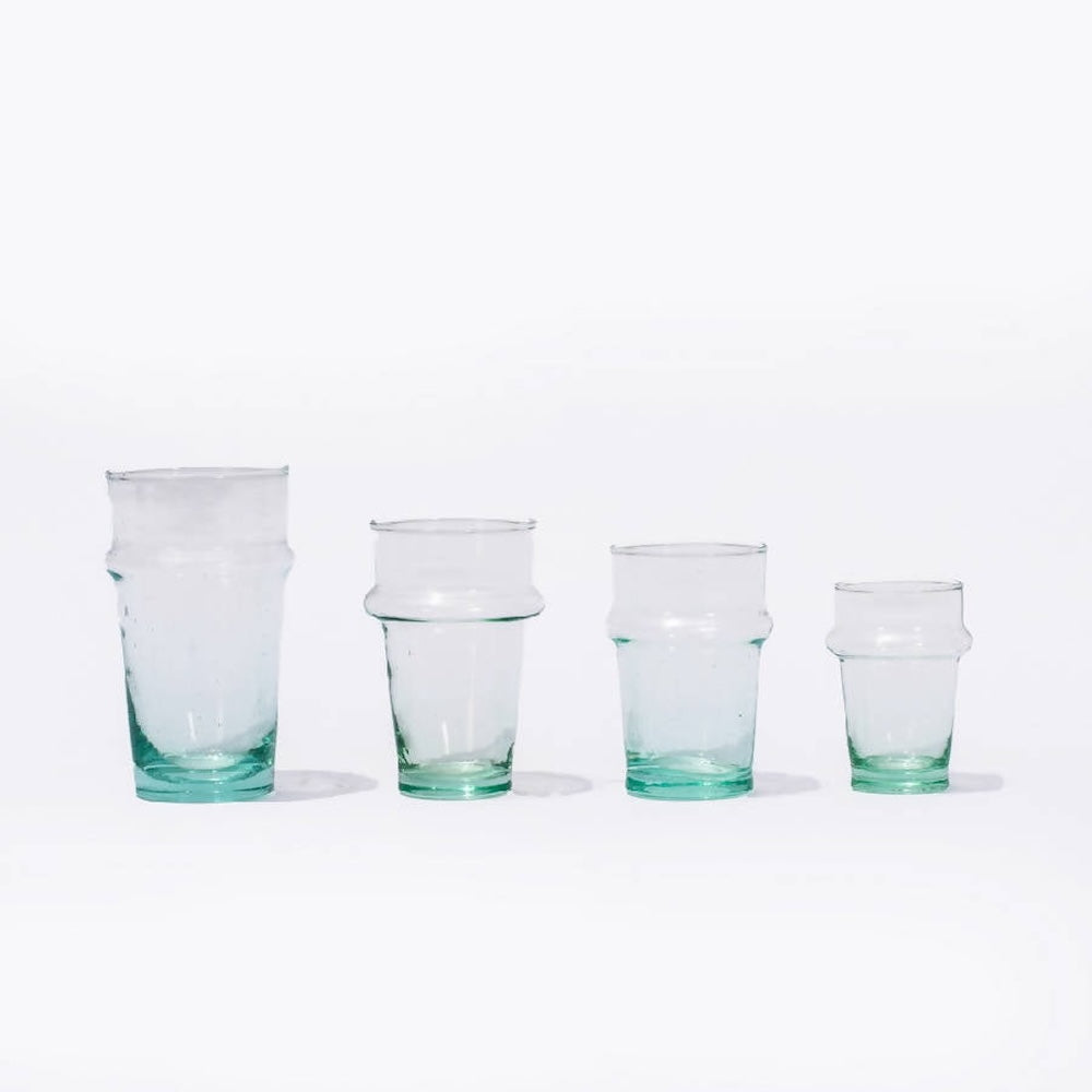 Large Recycled Beldi Glass - Sea Green Designs
