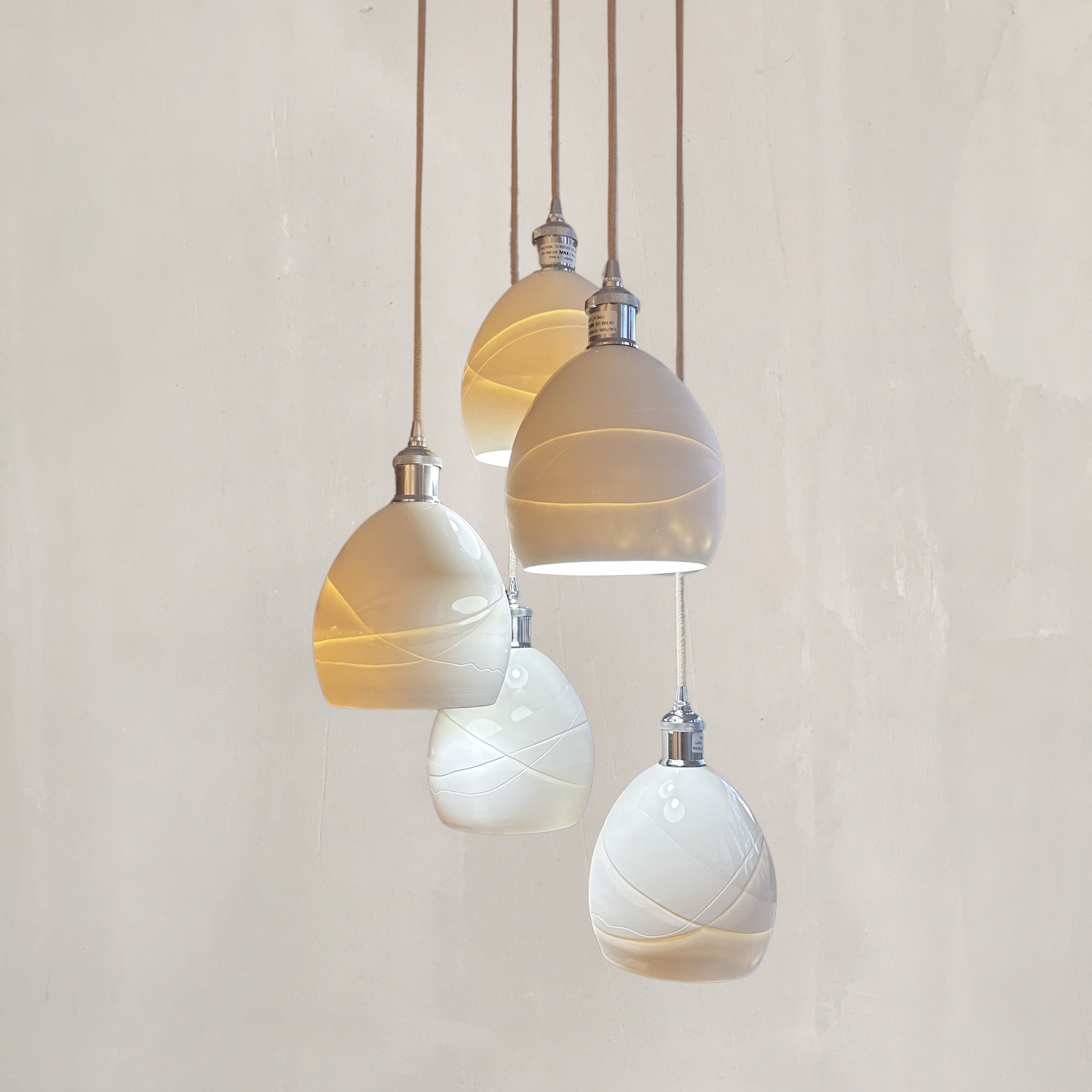 5 Pendant Pure Wave Lamp - Sea Green Desigsn