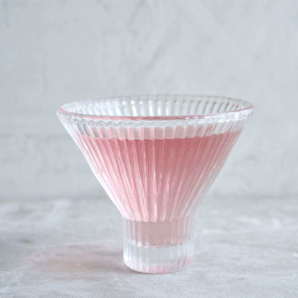 Pressed Clear Martini Glasses, Set of 4 - Sea Green Designs