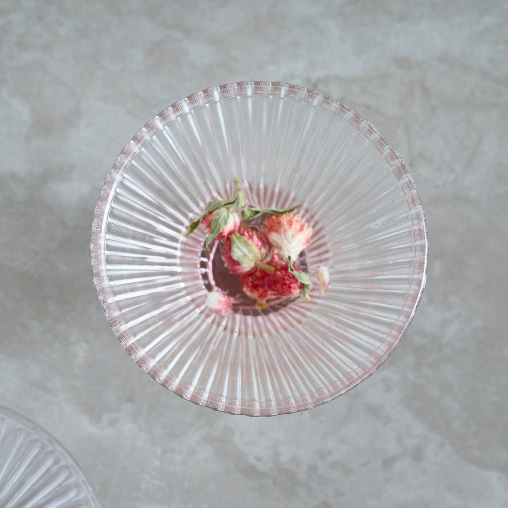 Pressed Clear Martini Glasses, Set of 4 - Sea Green Designs