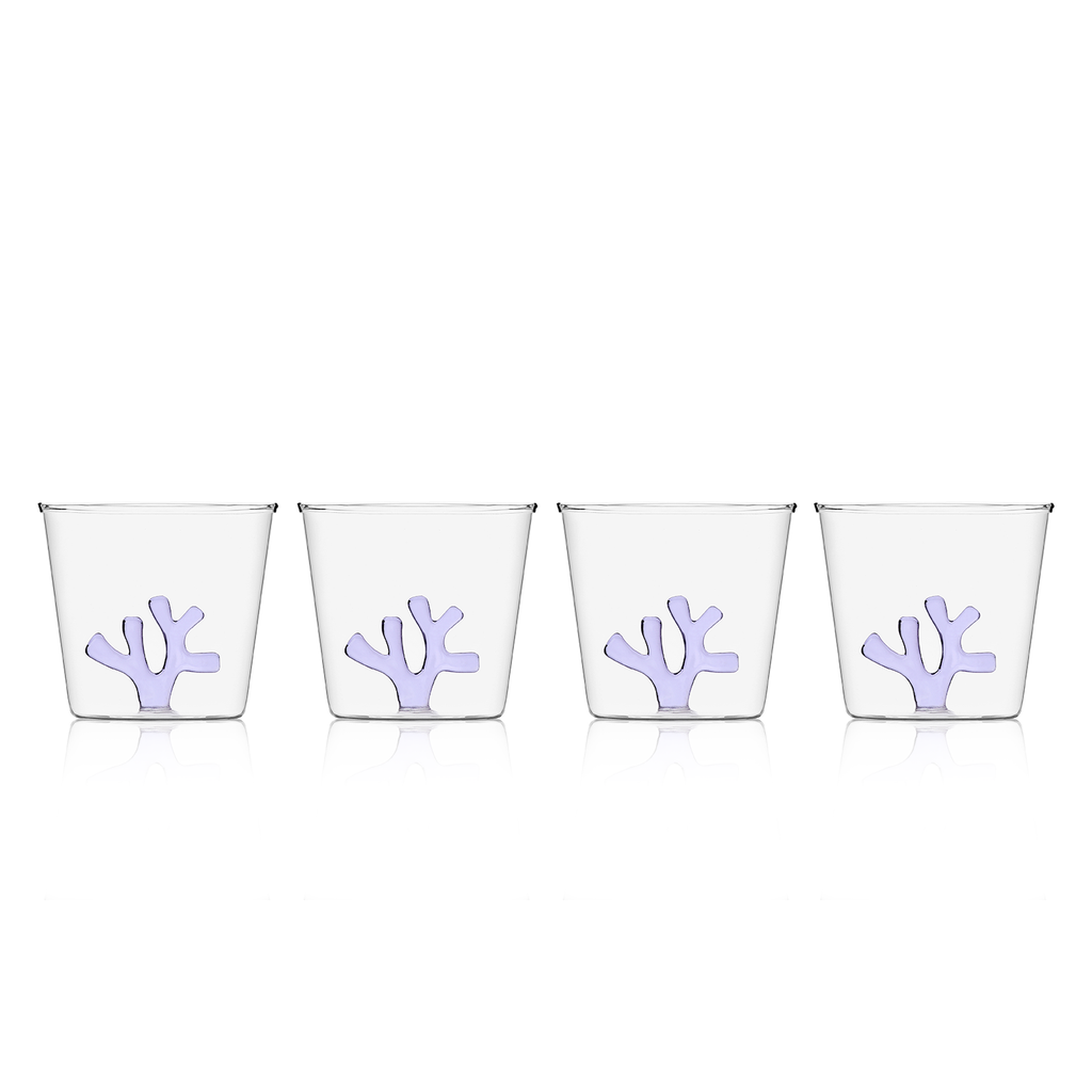 Whimsical Tumbler Glasses | Set of Four - Sea Green Designs