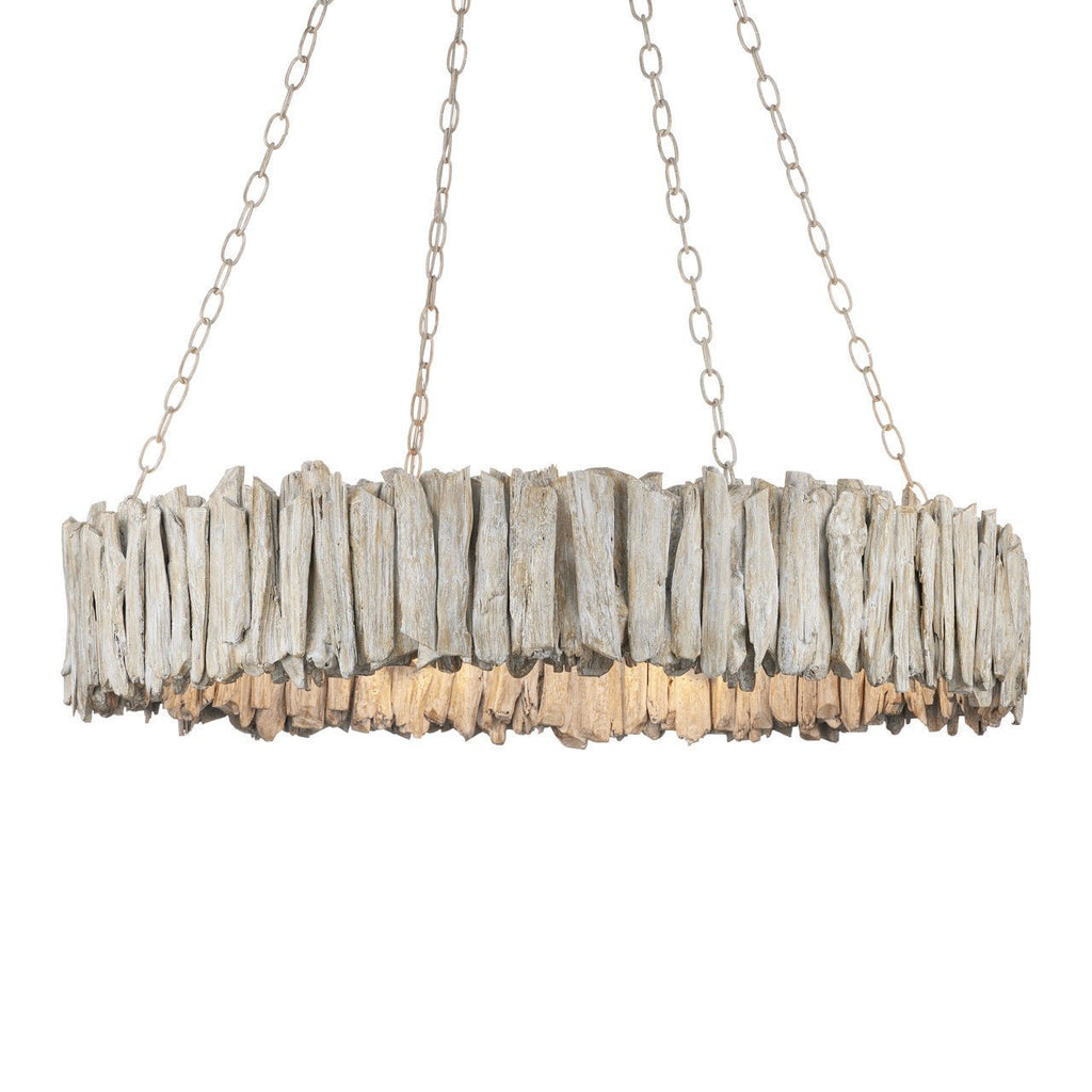 Driftwood Whitewash Ring Chandelier - Sea Green Designs