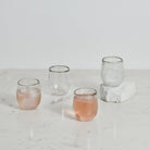 Pebbled Spirits Glasses, Set of 4 - Sea GReen Designs