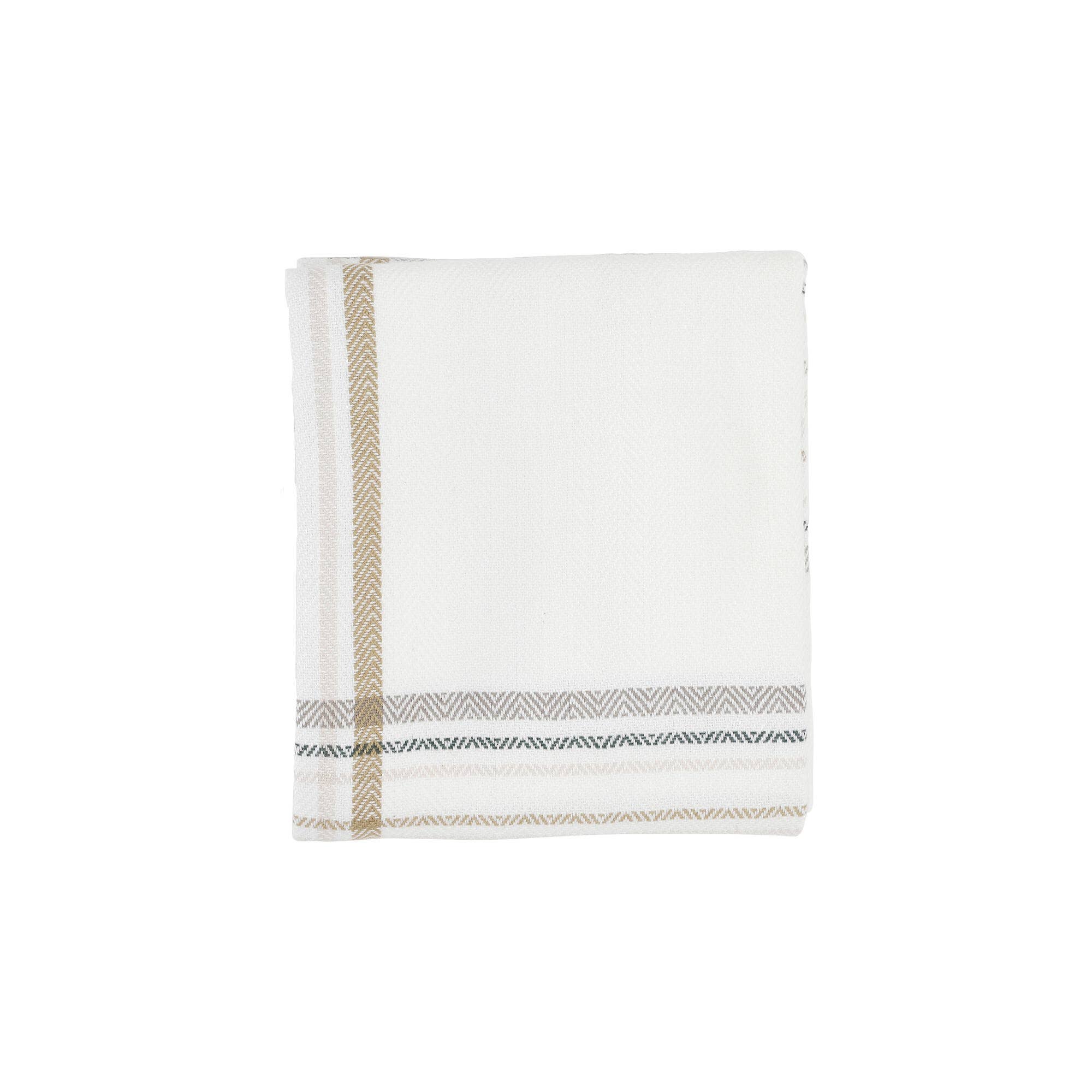 Kitchen Towel in Earth Check - Sea Green Designs