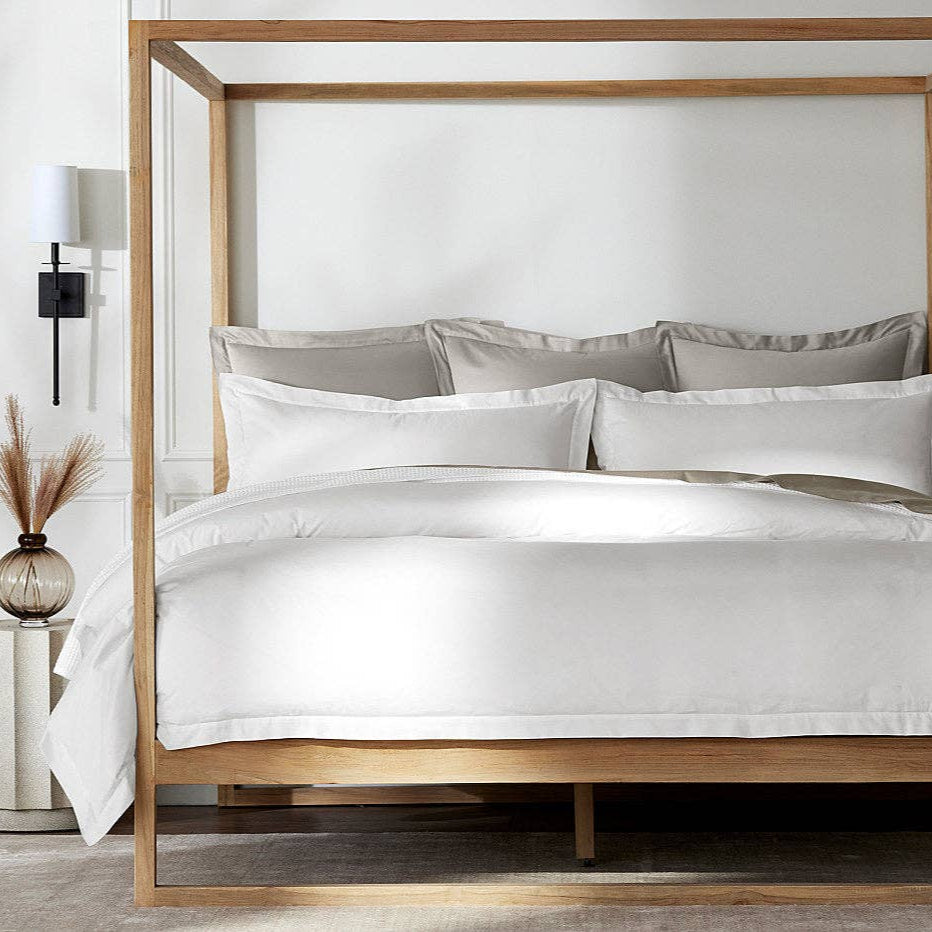 Signature Hemmed Duvet Set-SeaGreen