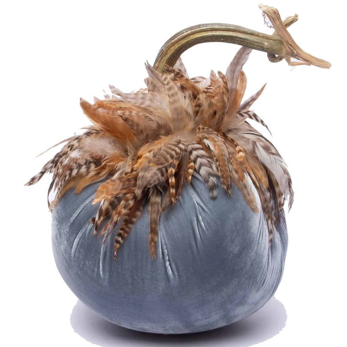 Lake Silk Velvet Pumpkin with Red Chinchilla Collar - Sea Green Designs