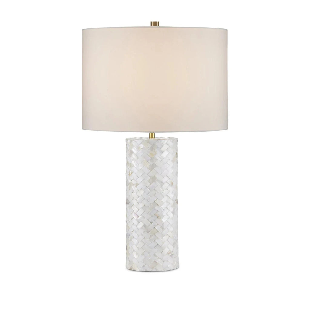 Meraki Mother of Pearl Table Lamp - Sea Green Designs