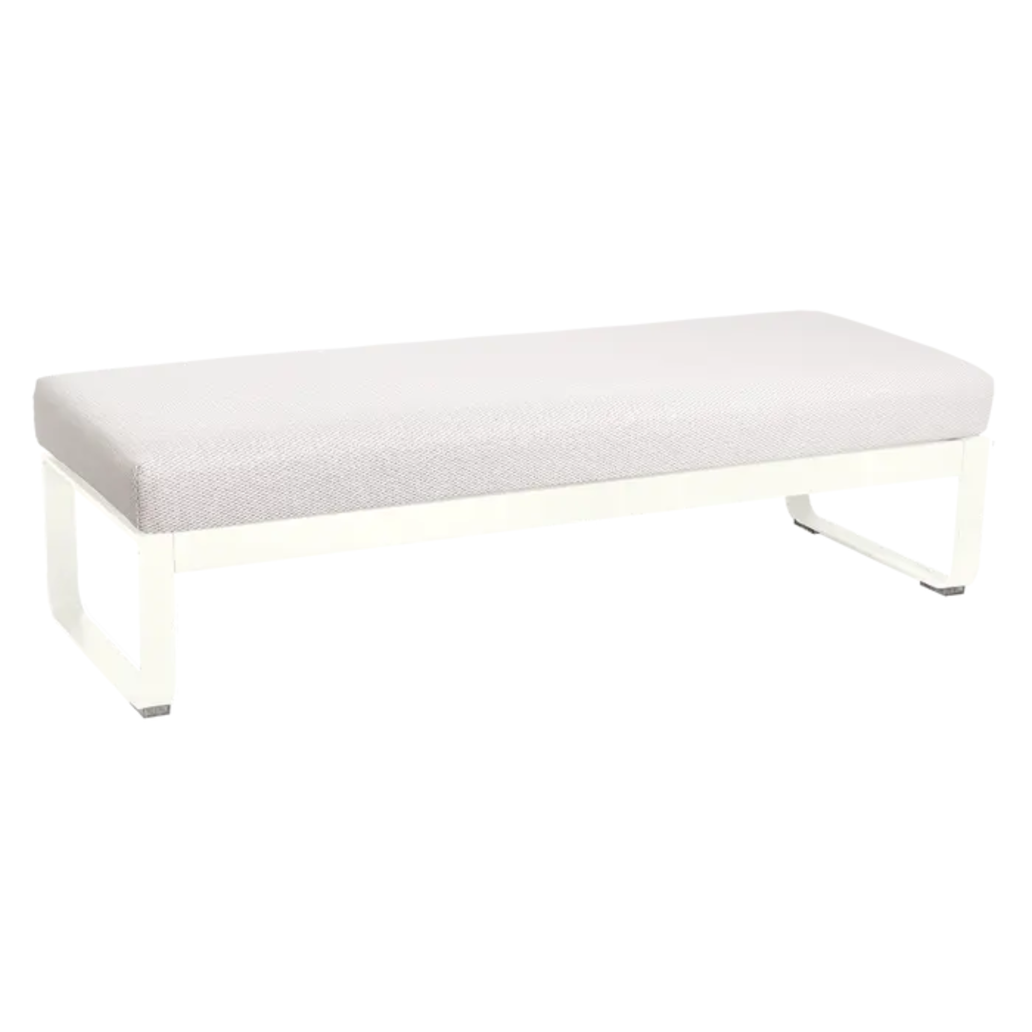 Bellevie 2 Seater Ottoman-Cotton White-Sea Green Designs