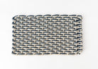Handwoven Rope Doormat in Oyster / Weathered Gray / Navy