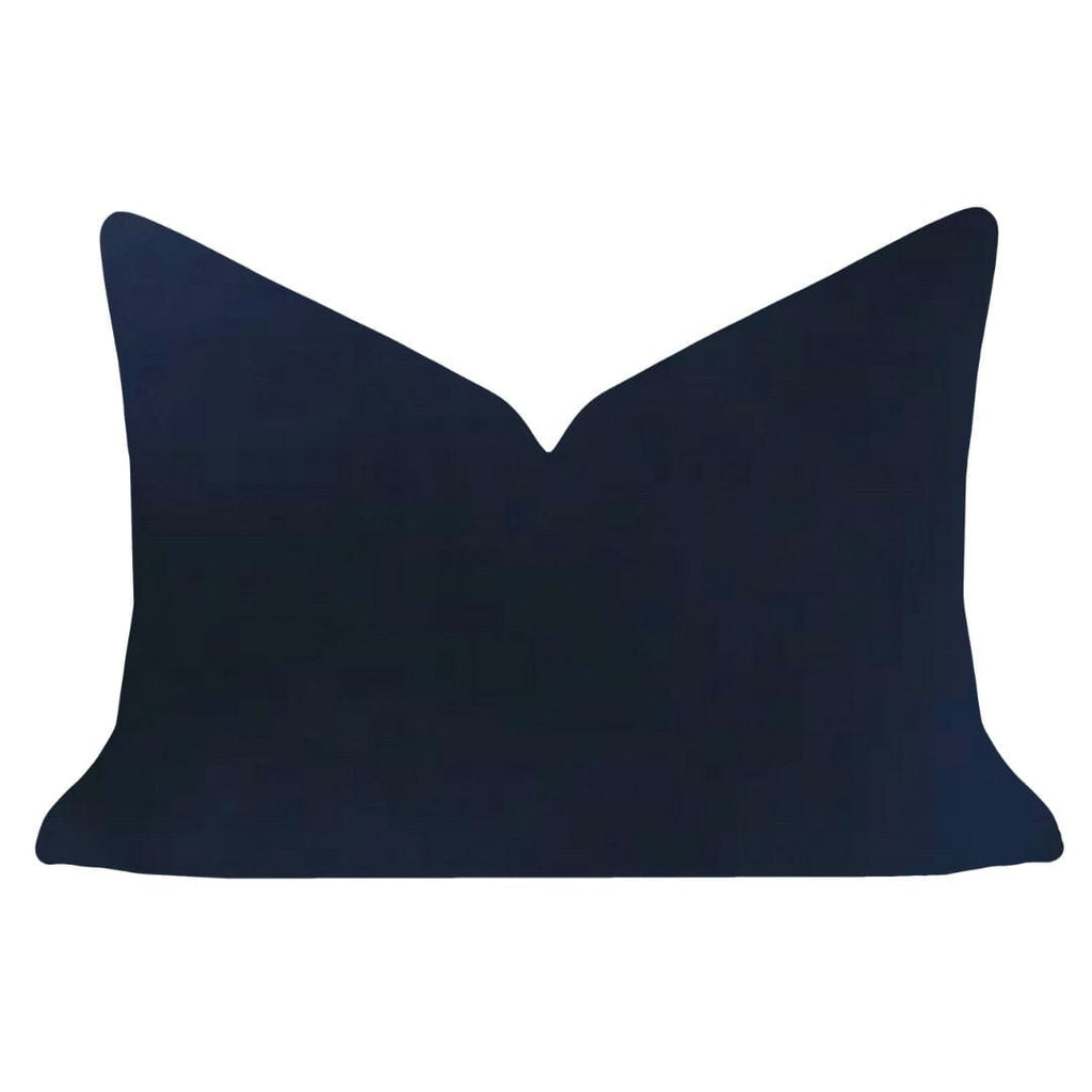 Cobalt Blue 14x20 Solid Velvet Pillow - Sea Green Designs