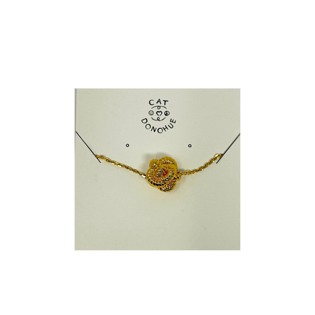 Divinity Knot Fine Chain Necklace - Sea GReen Designs