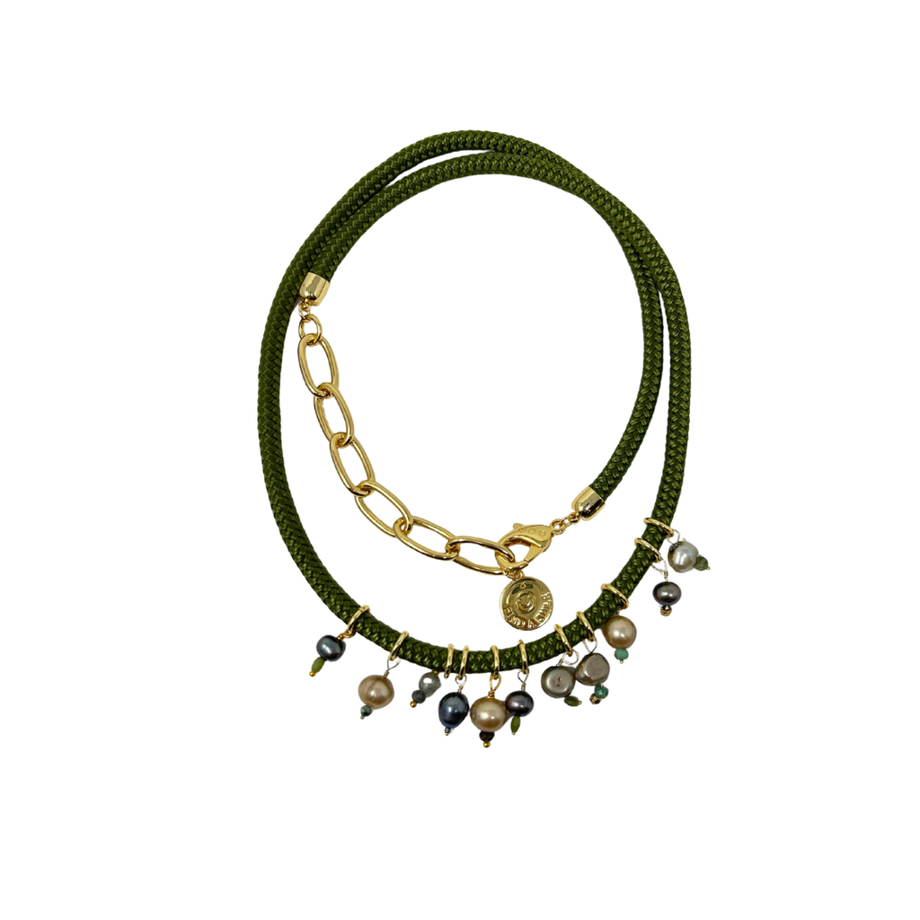 Kenna Necklace in Olive - Sea GReen Designs