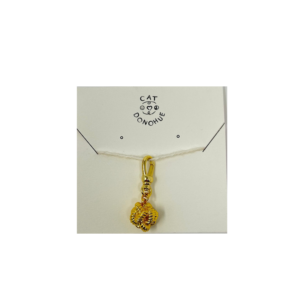 Divinity Knot Charm in Gold - Sea Green Designs