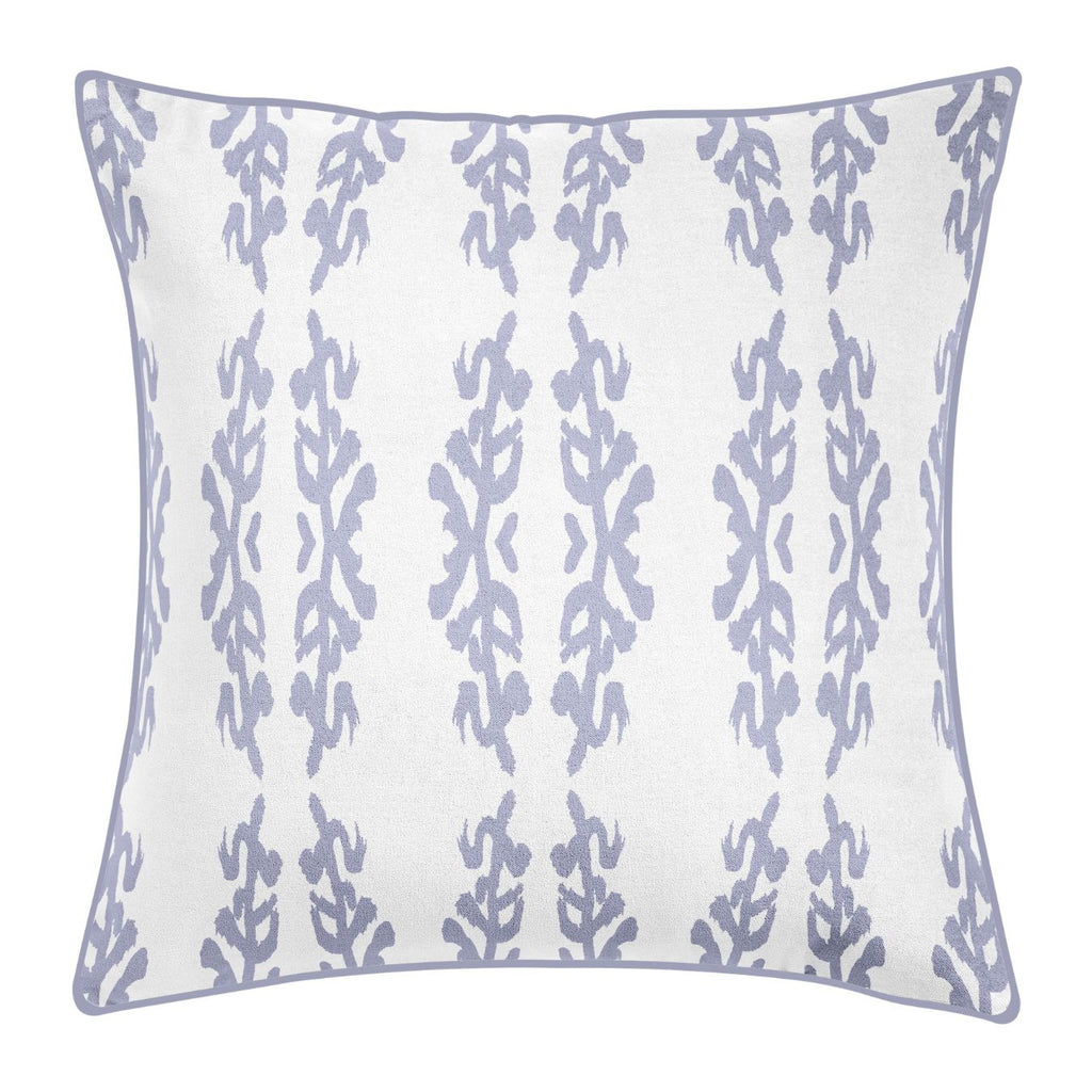 Coral Gardens Embroidered 22x22 Pillow in Lavender - Sea Green Designs