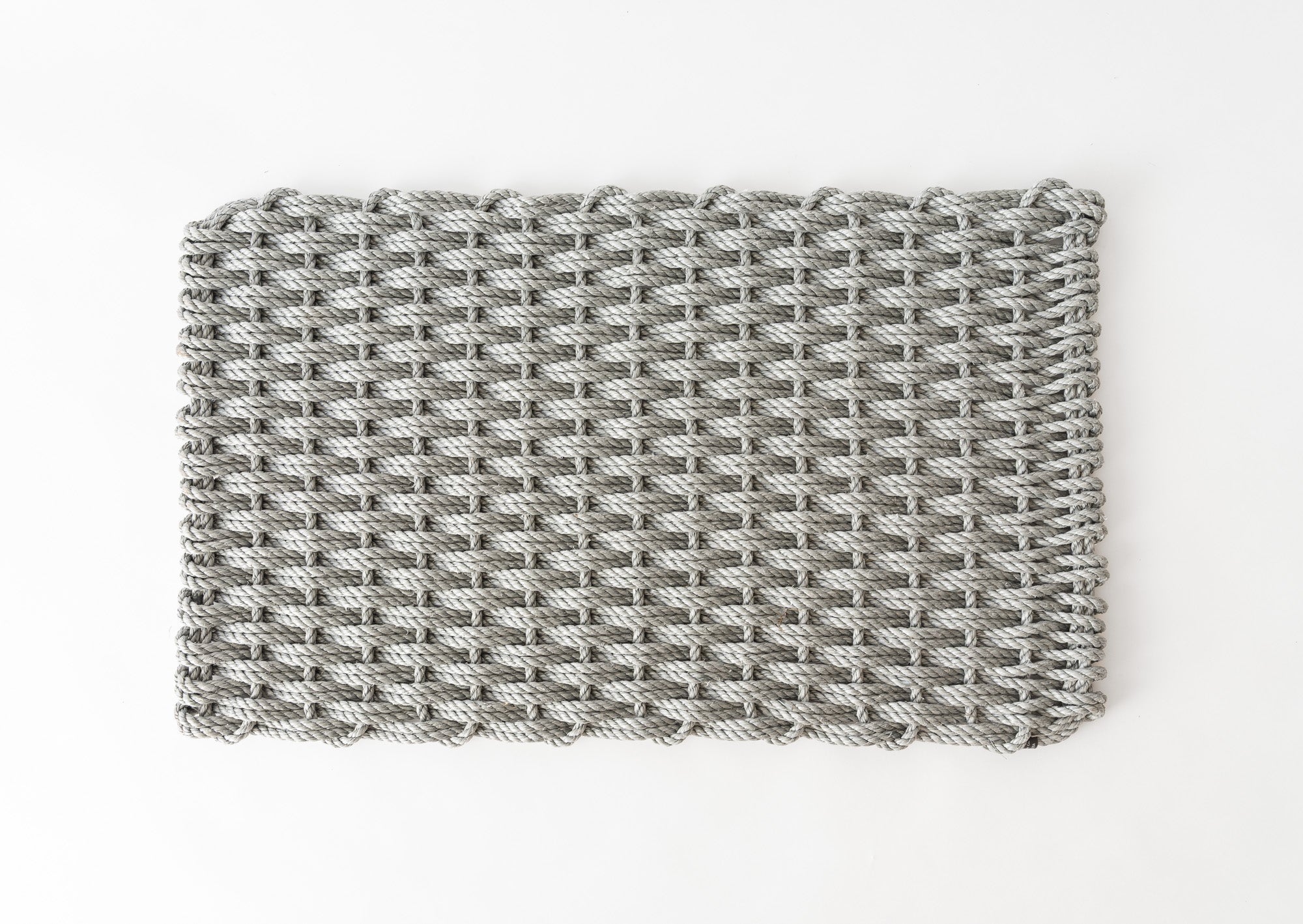 Handwoven Rope Doormat in Weathered Gray