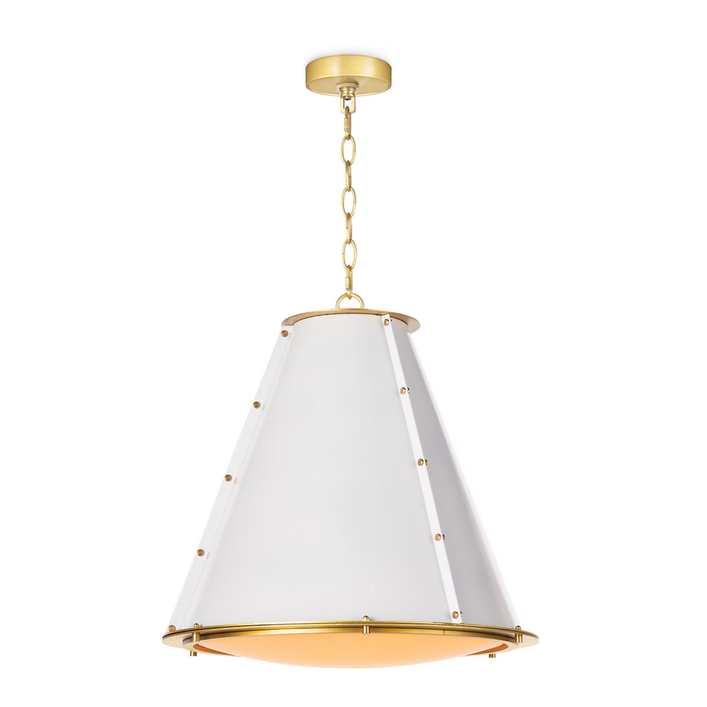 French Maid Chandelier-Small-White-Sea Green Designs