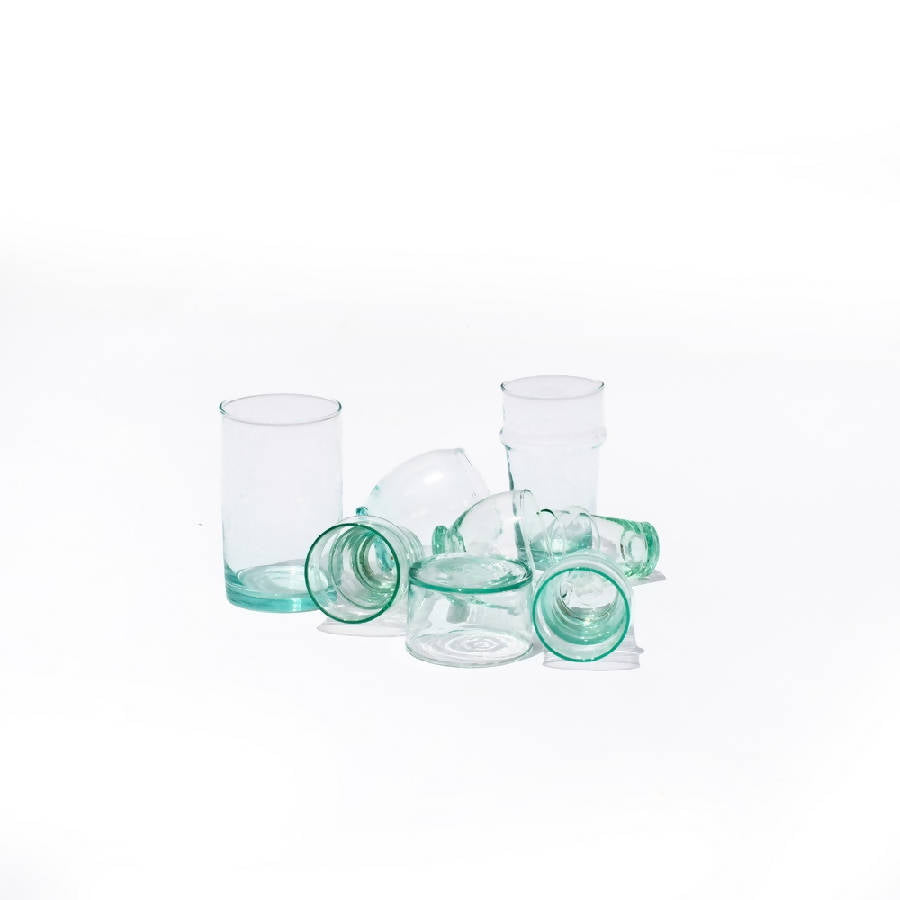 Beldi Recycled Glass, Set of 4 - Sea Green Designs