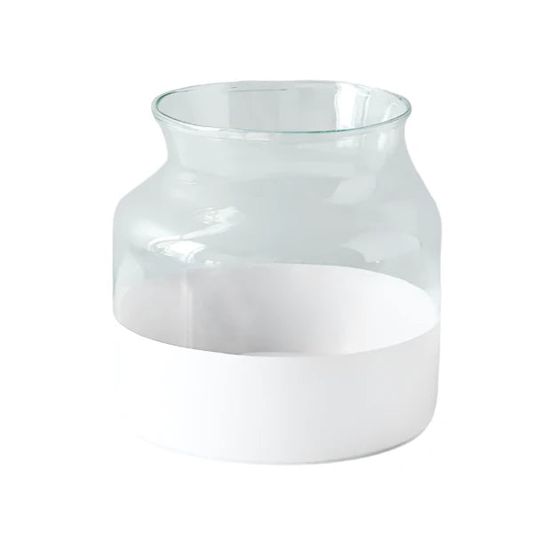 White Colorblock Flower Vase
 - Sea Green Designs