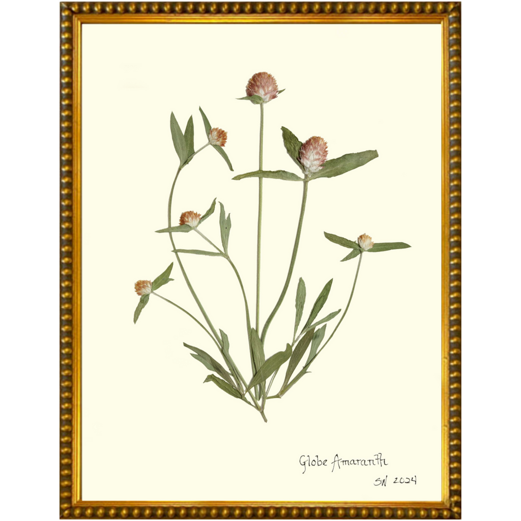 Globe Amaranth-Gold Bead-Sea Green Designs