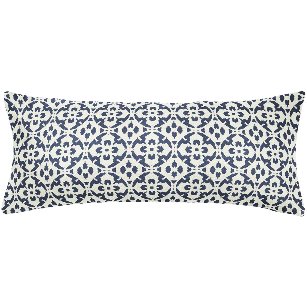 Porto Tiles Navy 14x36 Pillow - Sea Green Designs