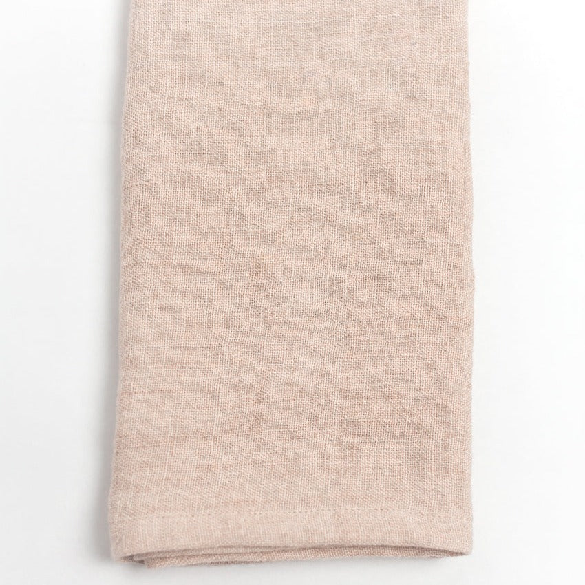 Stone Washed Linen Napkins, Blush, Set of 4 - Sea Green Designs