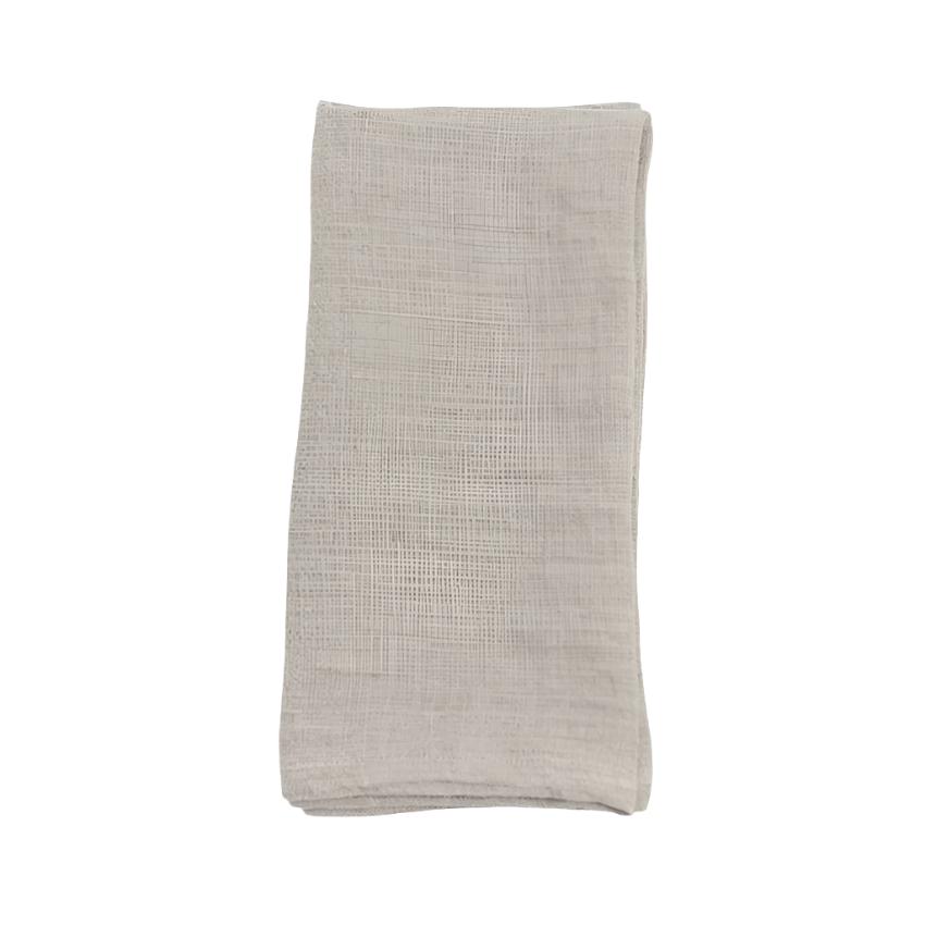 Stone Washed Linen Napkins in Flax, Set of 4 - Sea Green Designs