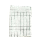 Stone Washed Linen Tea Towel in Windowpane - Sea GReen Designs