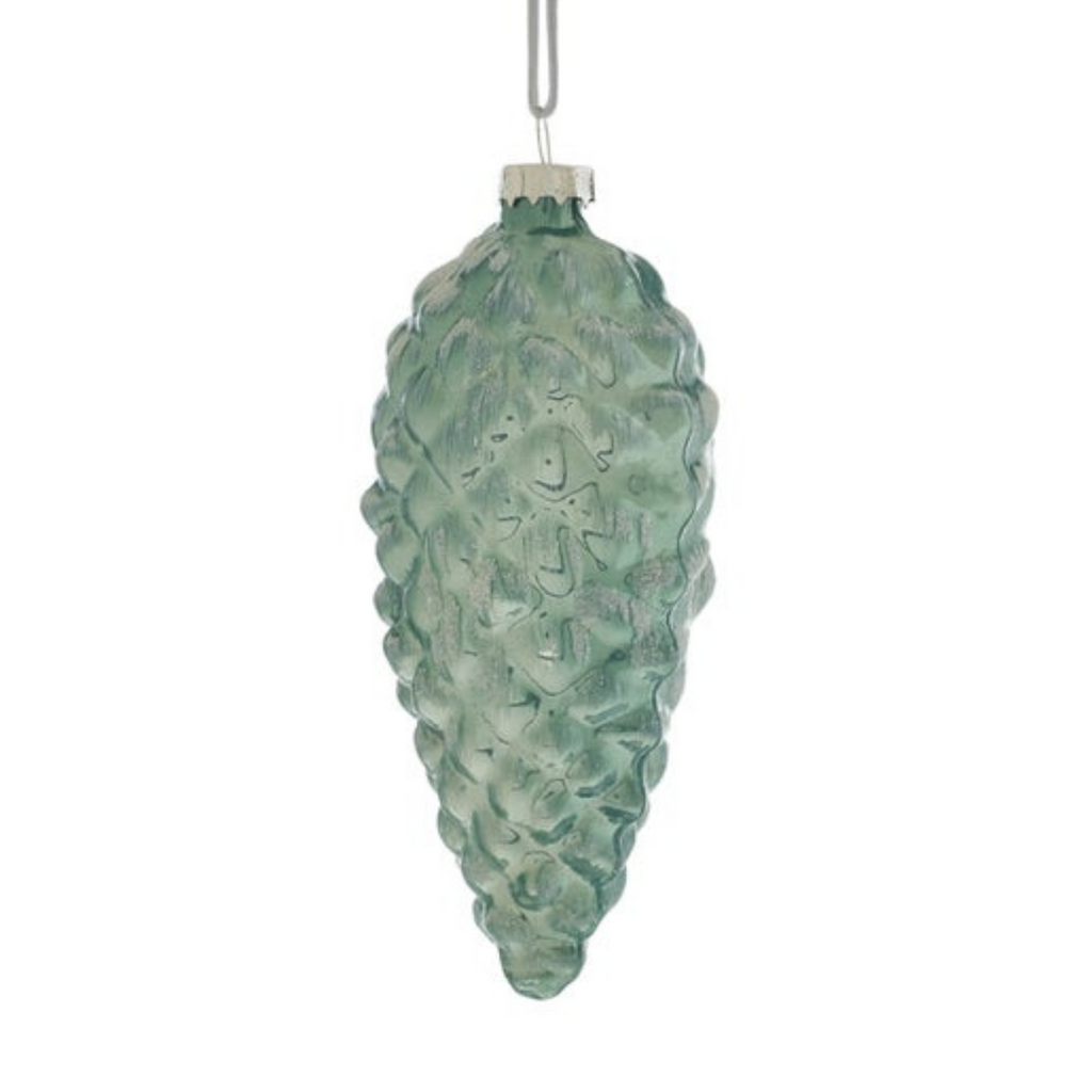 Iced Pinecone Ornament - Sea Green Designs
