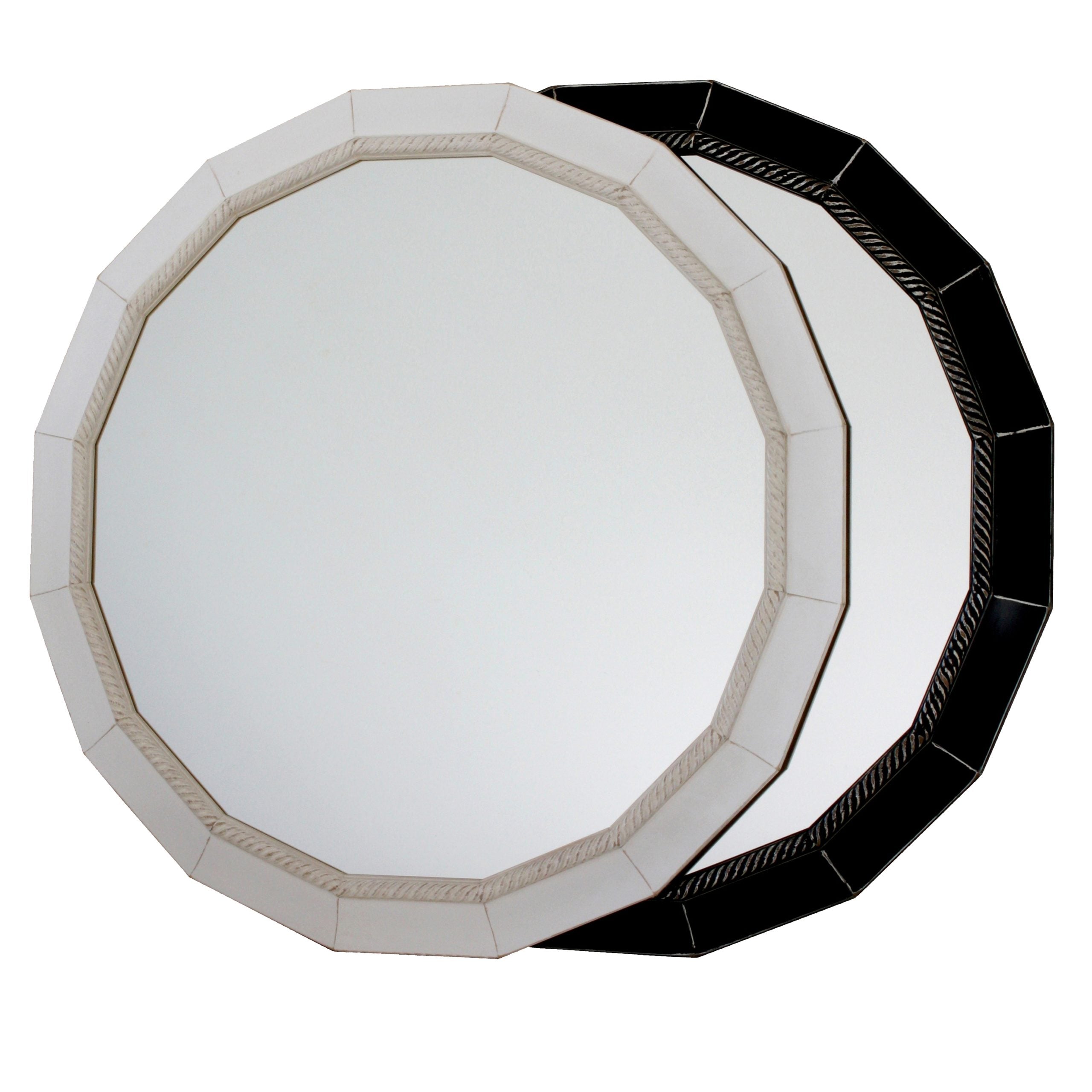 Montauk Round Wooden Mirror - Sea Green Designs