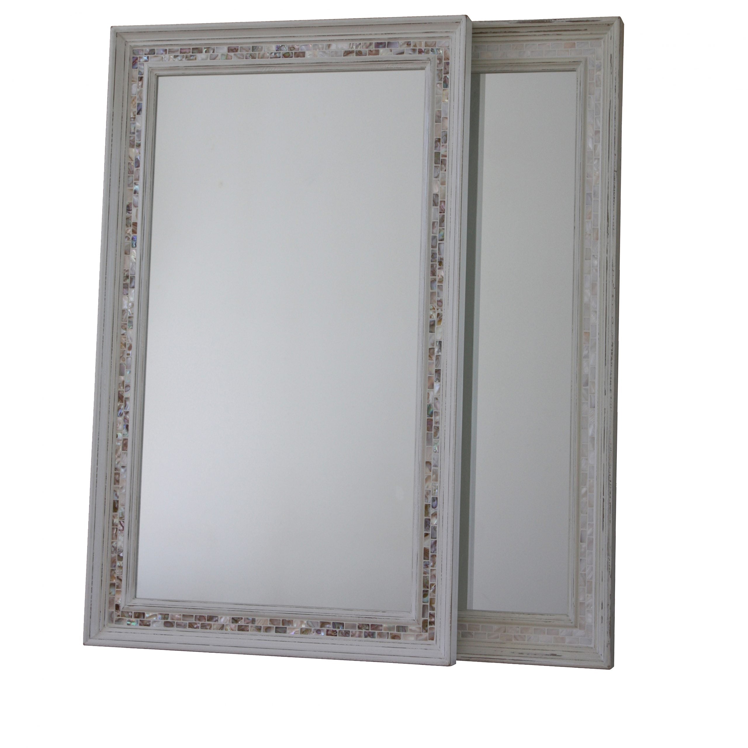 Mother Of Pearl Tile Mosaic Mirror - Sea Green Designs