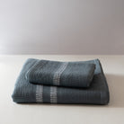 Organic Block Rib Bath Towel in Orion - Sea Green Designs