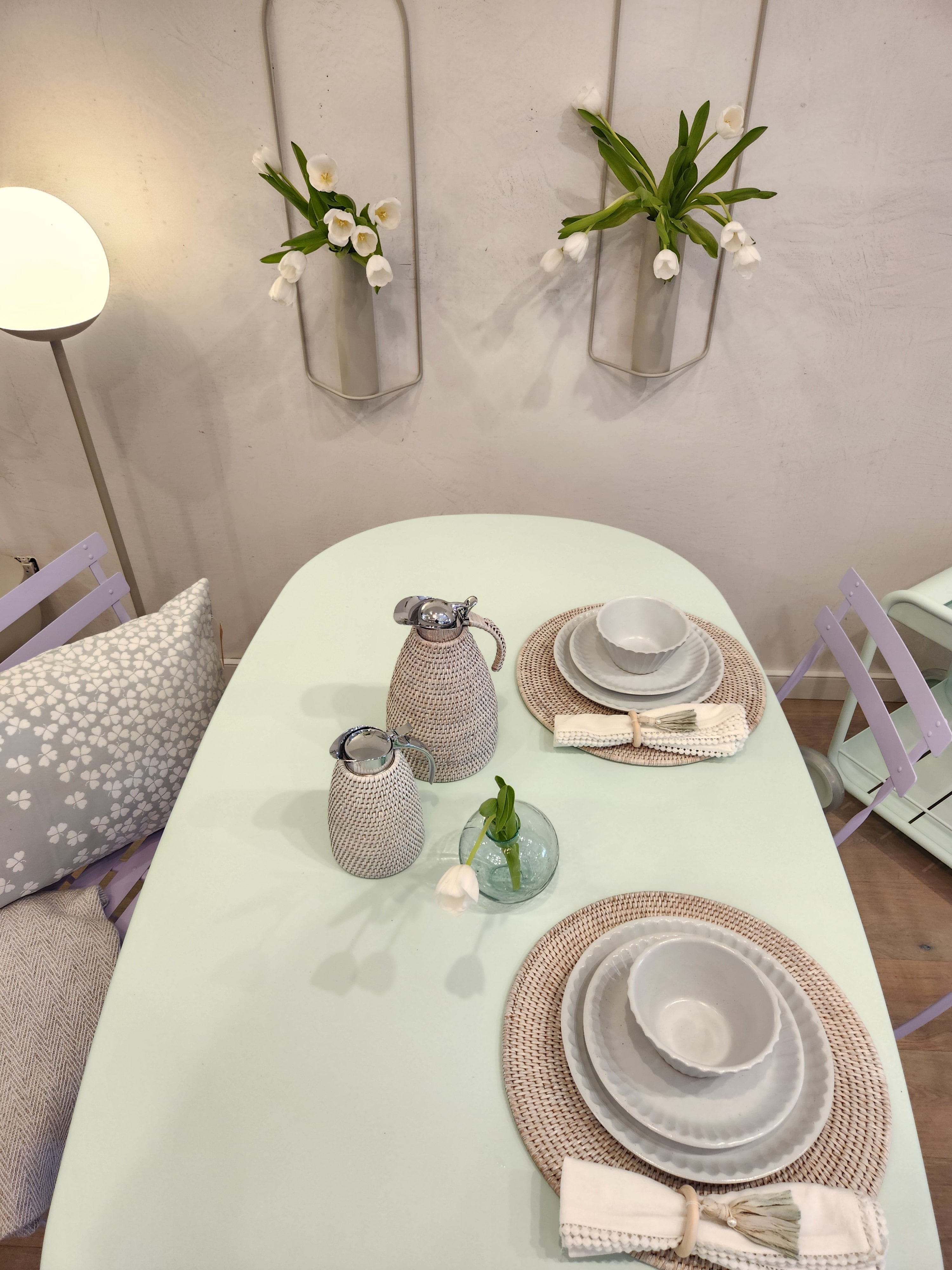 Metal Bistro Chair, Set of 2 - Sea Green Designs