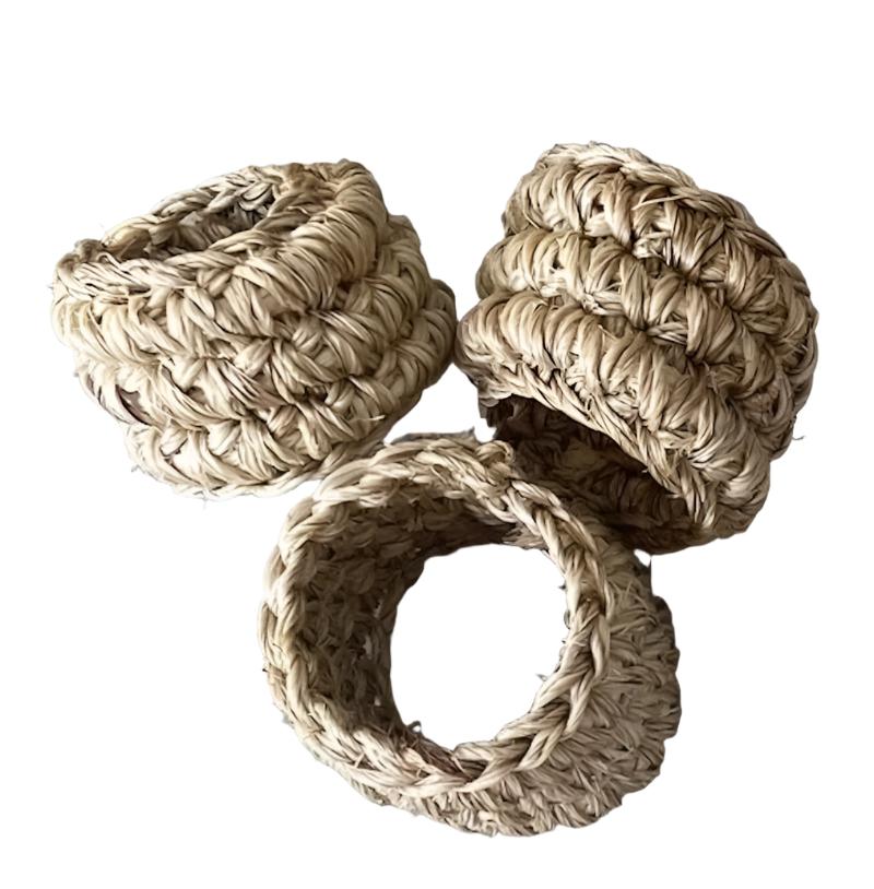 Spiral Napkin Rings, Set of 4 -Sea Green Designs