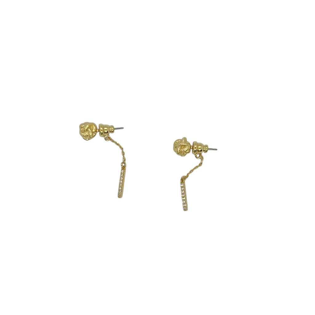 Divinity Knot Earrings in Gold - Sea Green Designs