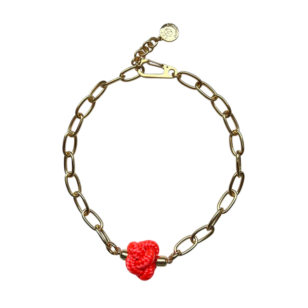 Switcheroo Divinity Knot Necklace, Nautical Line - Sea Green Designs