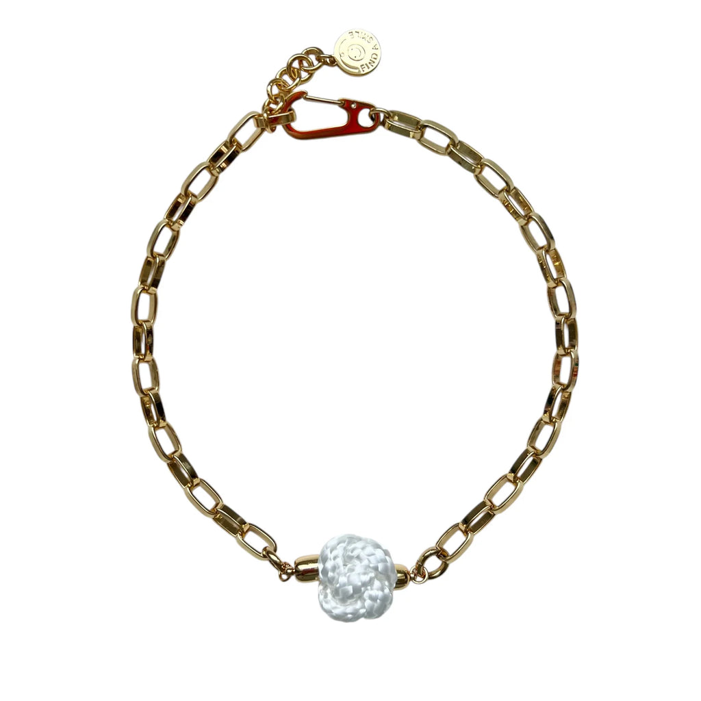 Switcheroo Divinity Knot Necklace, Nautical Line - Sea Green Designs