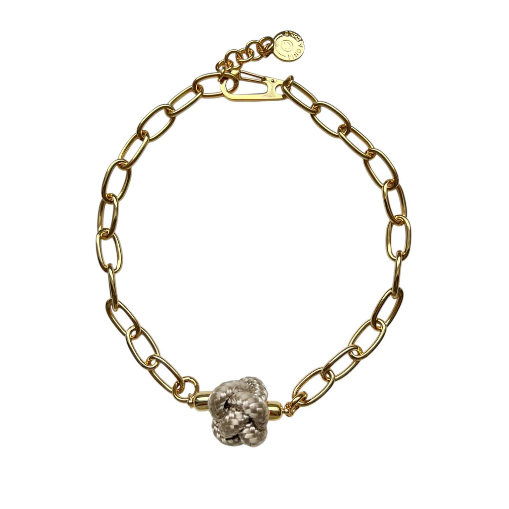 Switcheroo Divinity Knot Necklace, Nautical Line - Sea Green Designs