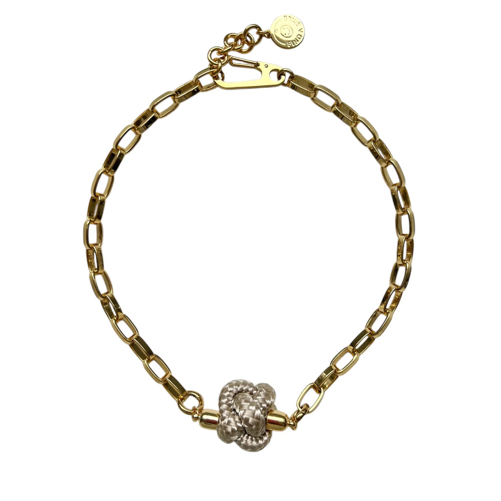 Switcheroo Divinity Knot Necklace, Nautical Line - Sea Green Designs