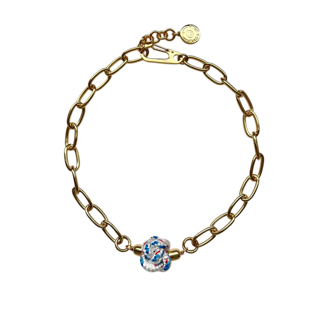 Switcheroo Divinity Knot Necklace, Nautical Line - Sea Green Designs