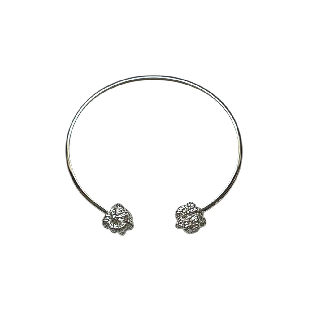 Double Divinity Knot Bangle - Sea Green Designs