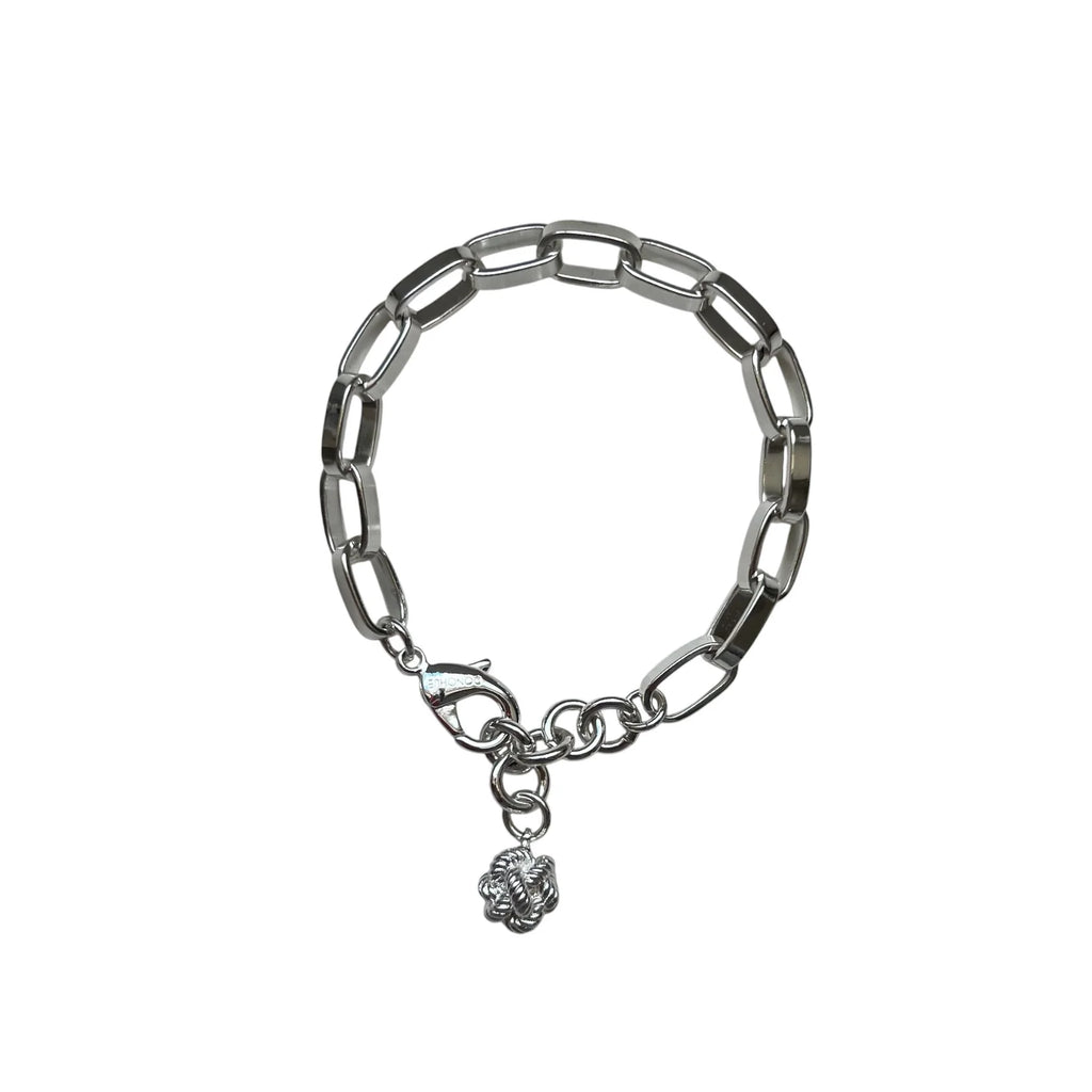 Chunky Divinity Knot Bracelet in Gold - Sea Green Designs