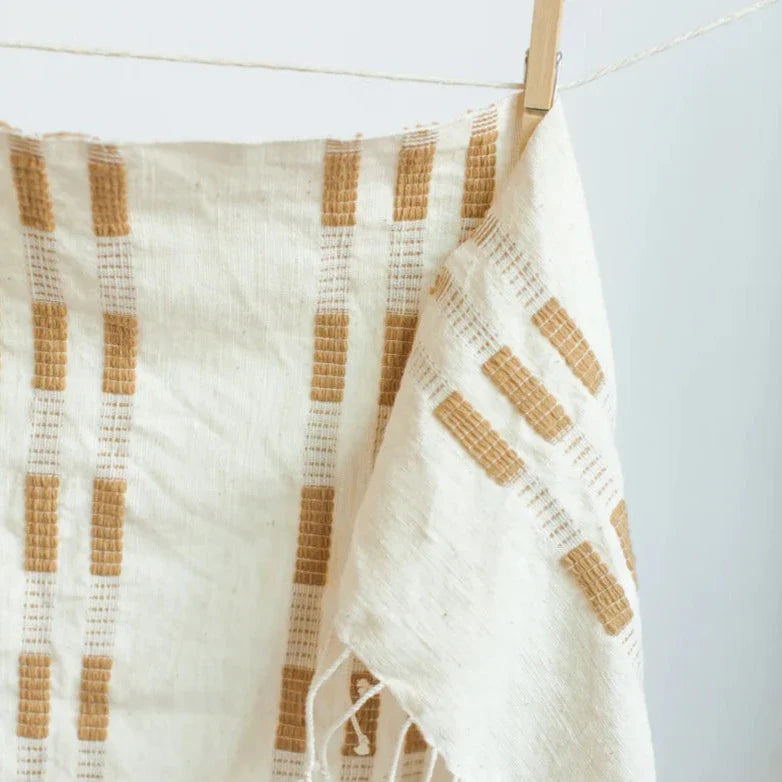 Soho Hand Towel in Beige - Sea Green Designs