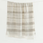 Aden Throw in Natural And Stone - Sea Green Designs