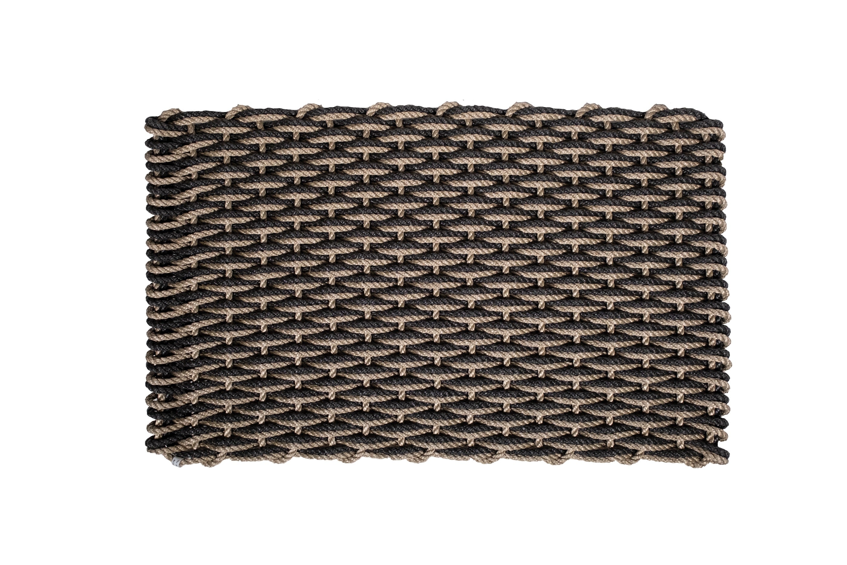 Handwoven Rope Doormat in Sand / Charcoal