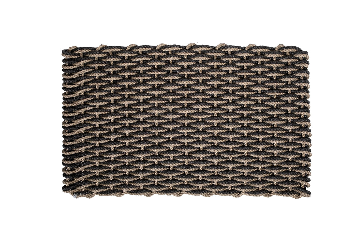 Handwoven Rope Doormat in Sand / Charcoal