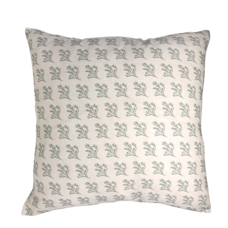 Coastal Print Linen Pillow - SGD