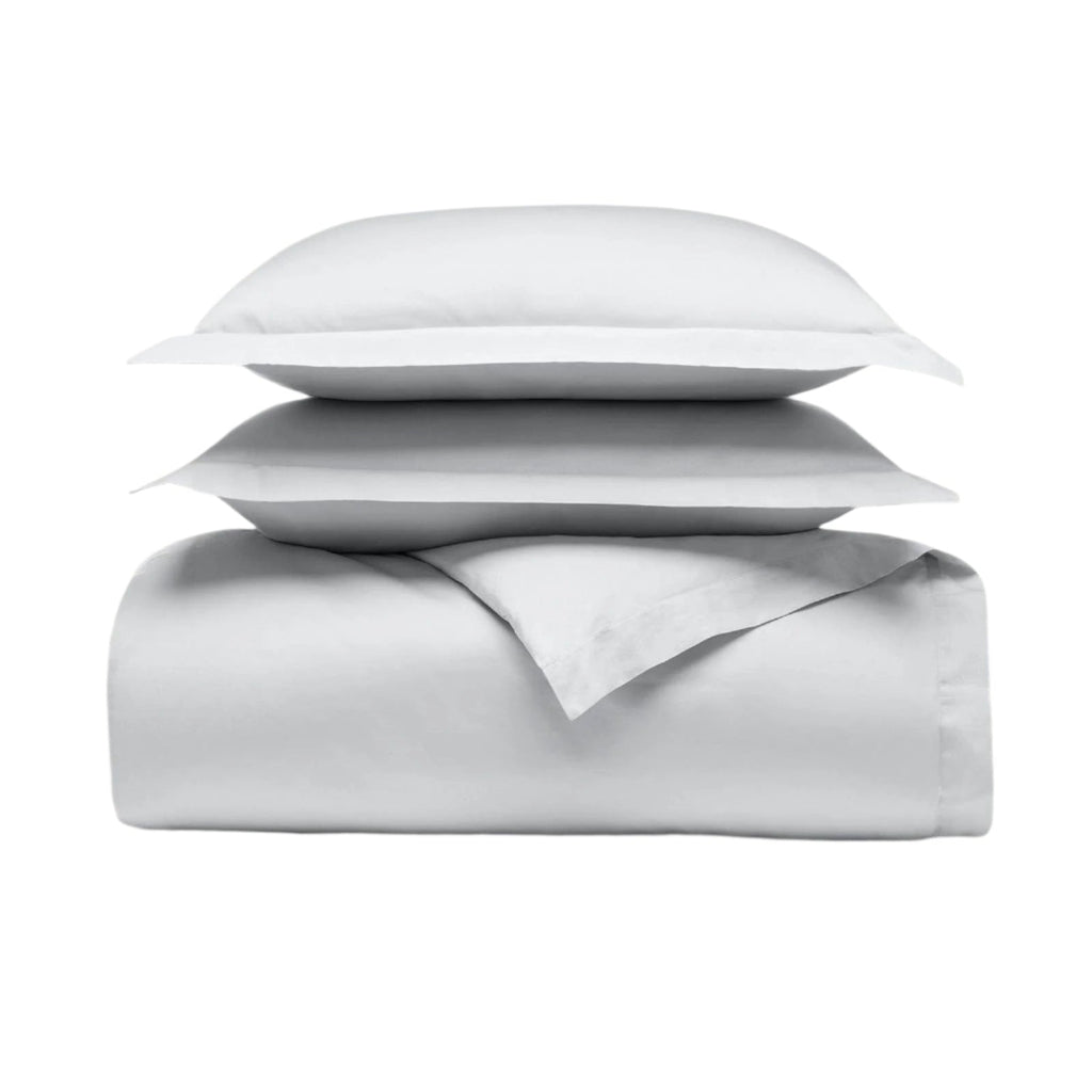Signature Hemmed Duvet Set-SeaGreen